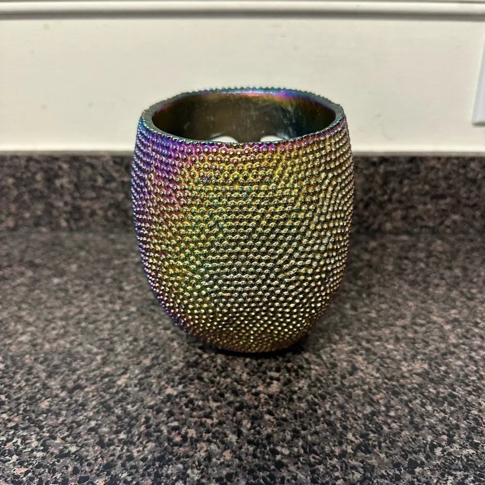 Iridescent Rainbow Halloween Skull Holder